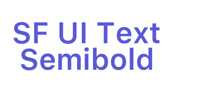 SF UI Text Semibold Font