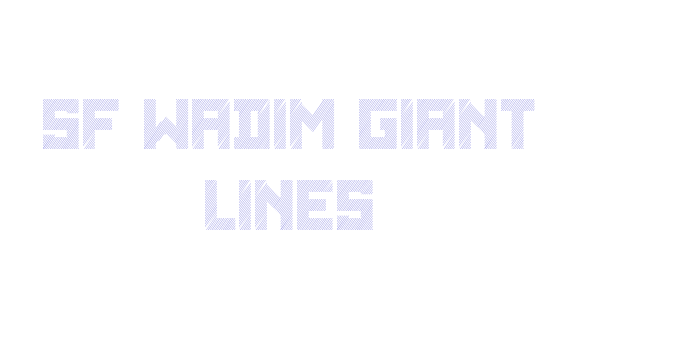 SF WADIM GIANT LINES Font Download