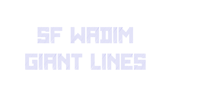 SF WADIM GIANT LINES Font