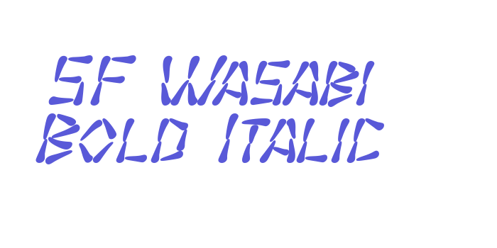 SF Wasabi Bold Italic Font Download