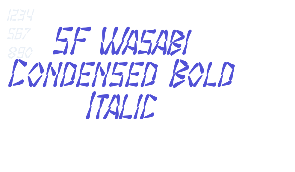 SF Wasabi Condensed Bold Italic-font-download