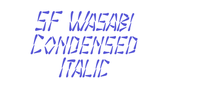 SF Wasabi Condensed Italic Font Download