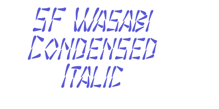 SF Wasabi Condensed Italic Font