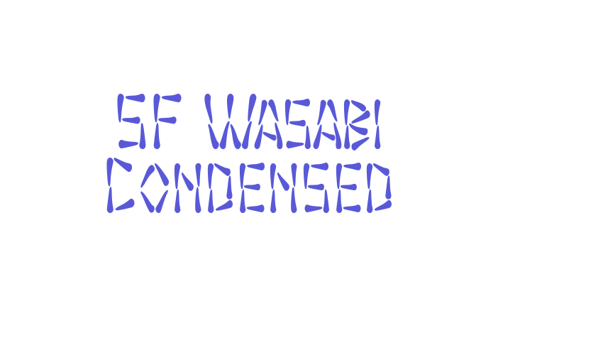 SF Wasabi Condensed Font Download