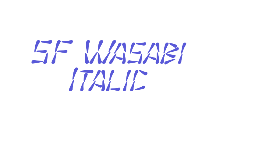 SF Wasabi Italic Font Download