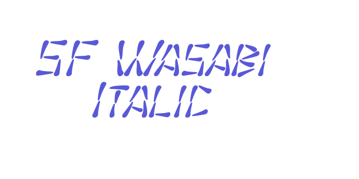 SF Wasabi Italic Font Download