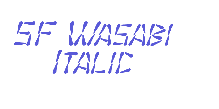 SF Wasabi Italic Font