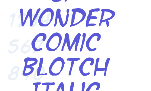 SF Wonder Comic Blotch Italic Font Download