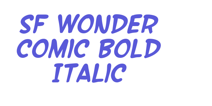 SF Wonder Comic Bold Italic Font Download