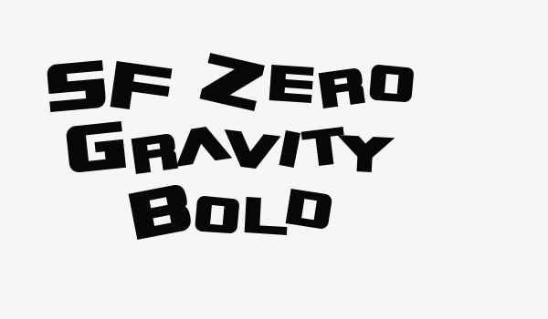 SF Zero Gravity Bold Font