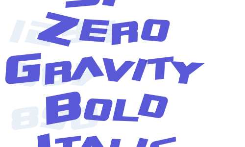 SF Zero Gravity Bold Italic Font Download