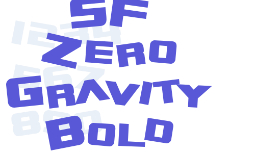 SF Zero Gravity Bold Font Download