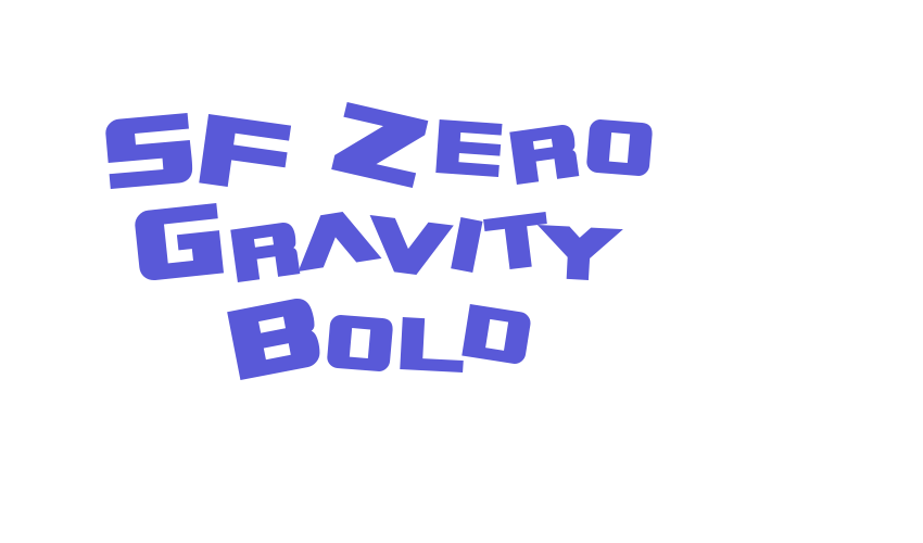 SF Zero Gravity Bold Font