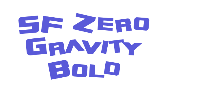 SF Zero Gravity Bold Font Download