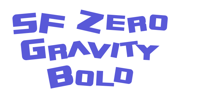 SF Zero Gravity Bold Font