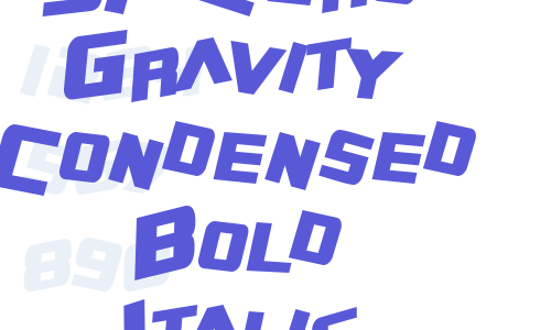 SF Zero Gravity Condensed Bold Italic Font Download