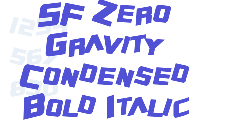 SF Zero Gravity Condensed Bold Italic-font-download