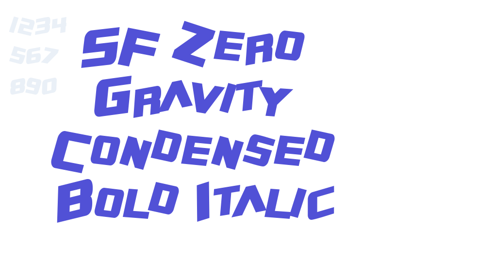 SF Zero Gravity Condensed Bold Italic-font-download