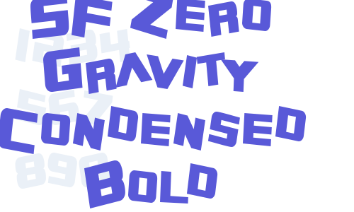 SF Zero Gravity Condensed Bold Font Download