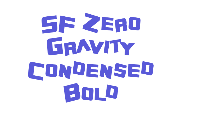 SF Zero Gravity Condensed Bold Font