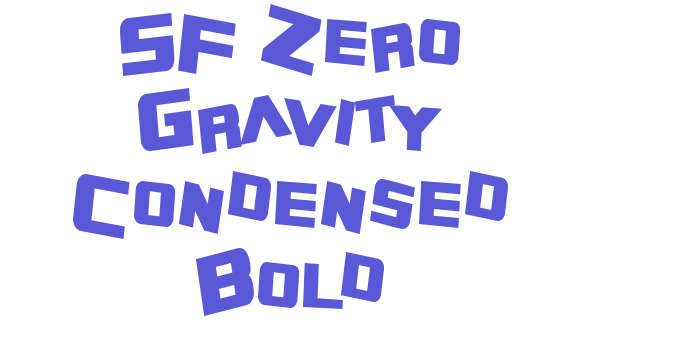 SF Zero Gravity Condensed Bold Font Download