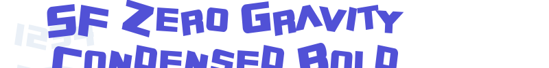 SF Zero Gravity Condensed Bold-font
