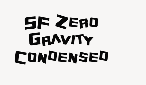 SF Zero Gravity Condensed Font