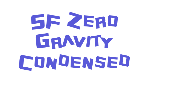 SF Zero Gravity Condensed Font Download