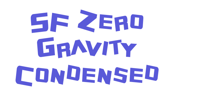 SF Zero Gravity Condensed Font