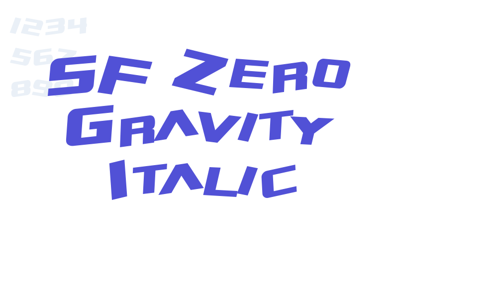 SF Zero Gravity Italic-font-download