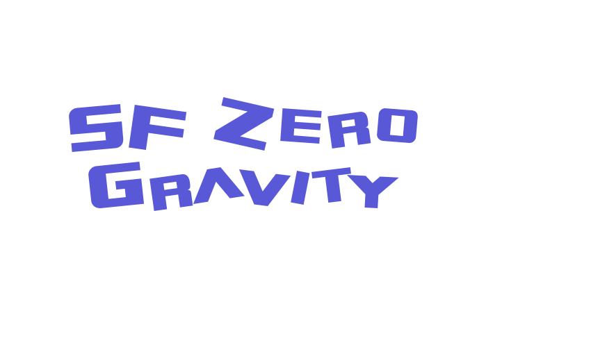 SF Zero Gravity Font