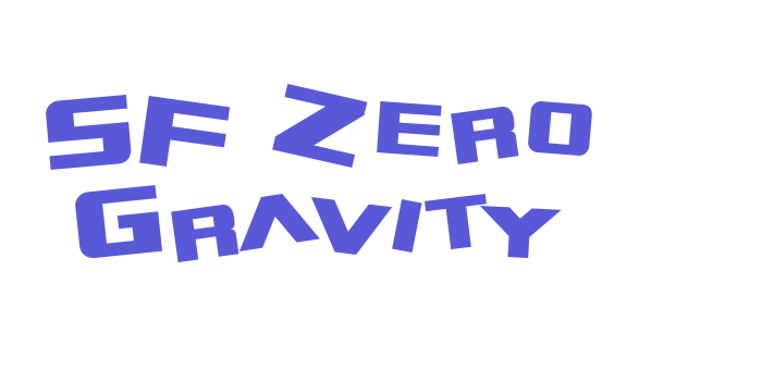 SF Zero Gravity Font