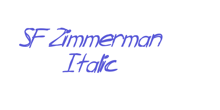 SF Zimmerman Italic Font Download