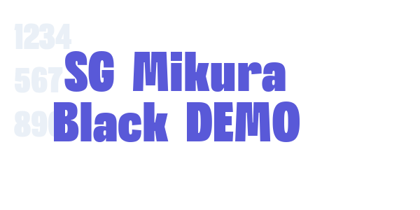 SG Mikura Black DEMO font free