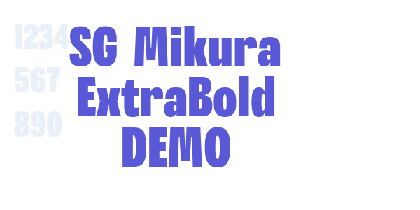 SG Mikura ExtraBold DEMO font free