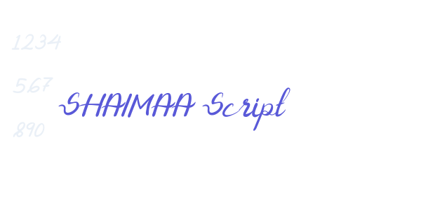 SHAIMAA Script font free