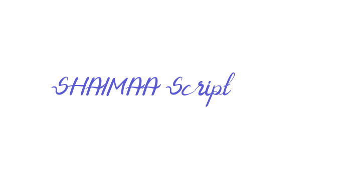 SHAIMAA Script Font Download