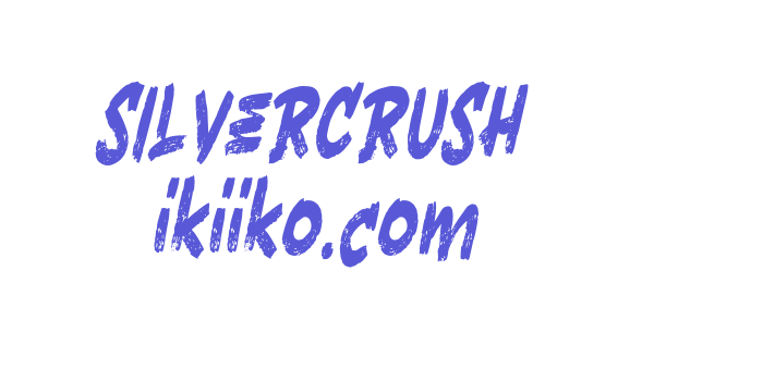 SILVERCRUSH ikiiko.com Font