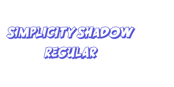 SIMPLICITY SHADOW Regular Font Download