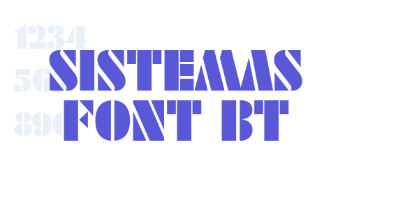 SISTEMAS FONT BT font free