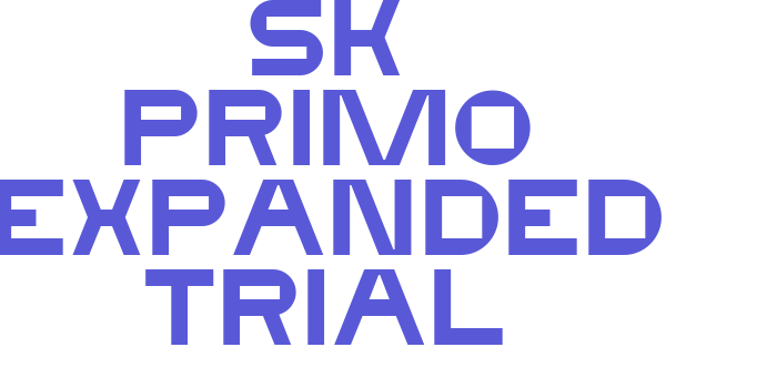 SK Primo Expanded Trial Font Download