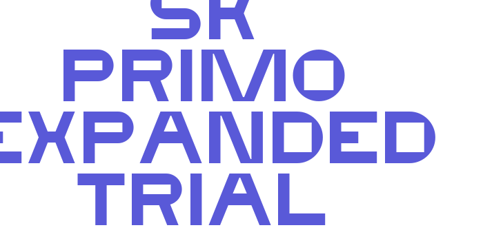 SK Primo Expanded Trial Font