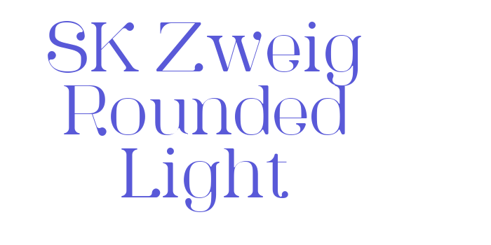 SK Zweig Rounded Light Font