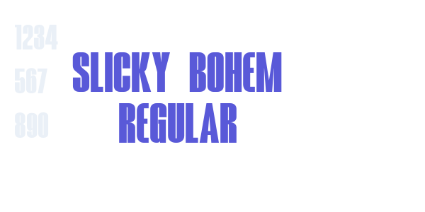 SLICKY BOHEM REGULAR font free