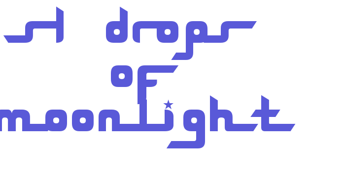 SL Drops Of Moonlight Font