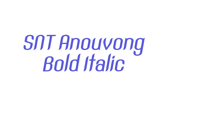 SNT Anouvong Bold Italic Font Download