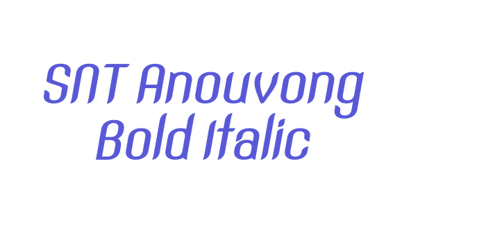 SNT Anouvong Bold Italic Font Download