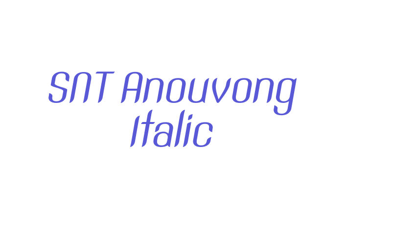 SNT Anouvong Italic Font Download