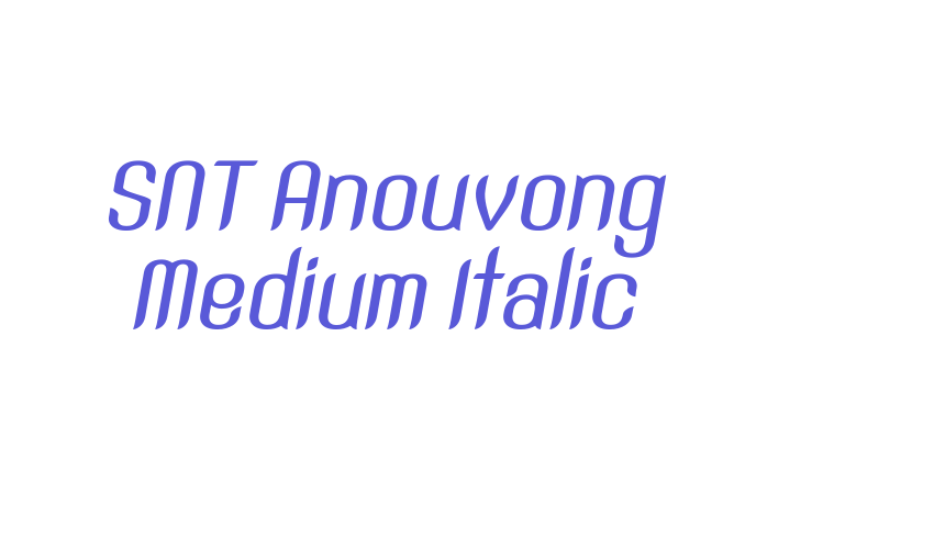 SNT Anouvong Medium Italic Font Download