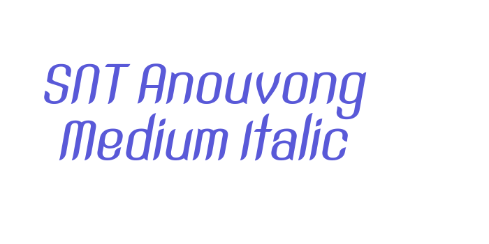 SNT Anouvong Medium Italic Font Download